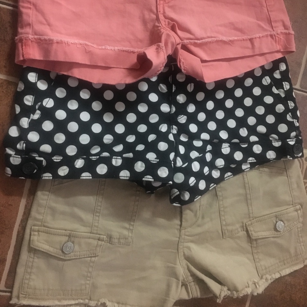 3 pairs young ladies shorts